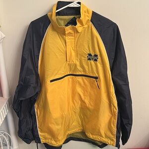 Holloway Michigan Packable Wind Resistant Authentic Sportswear Windbreaker Sz Lg